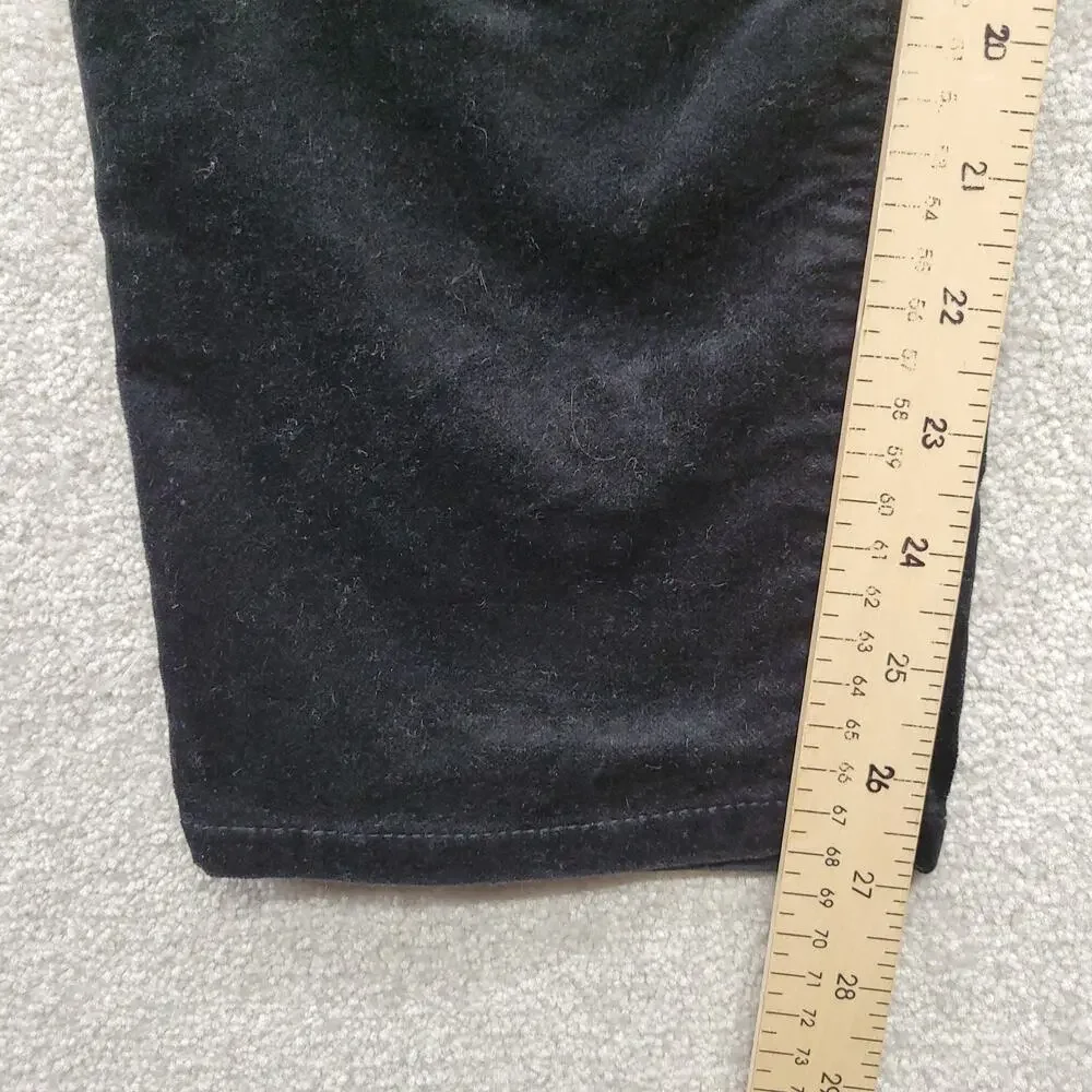Banana Republic Mens 33x Ankle Slim High Rise Black Velvet Pants Stretch